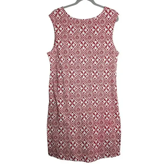 Boden | Dresses | Nwt Boden Sleeveless Jersey Shift Dress Womens 2l Long  Red White Casual | Poshmark